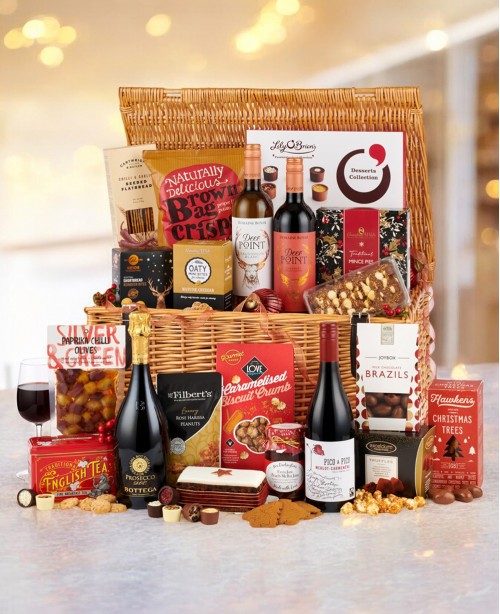 Festive Connoisseur Gift Hamper Basket (Christmas Hamper)