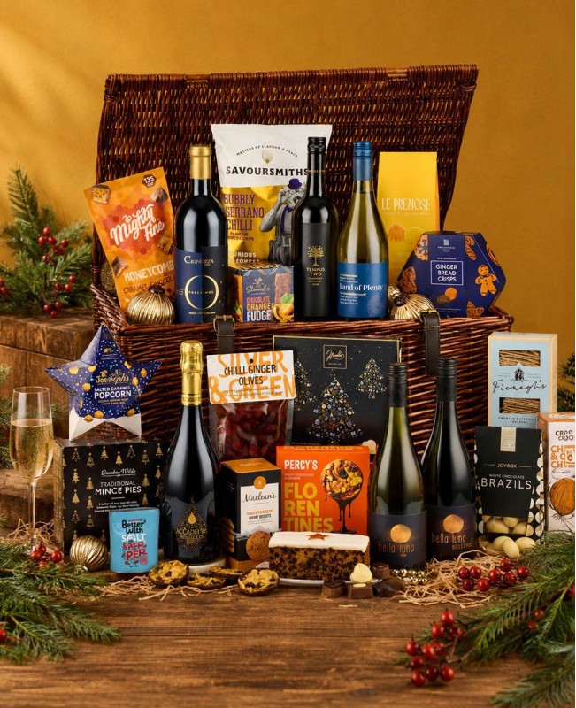 Golden Treasures Christmas Gift Basket