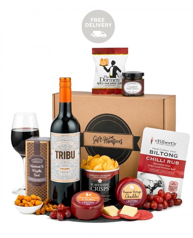 Free Delivery UK - Tribute to Cheese & Wine Gift Hamper