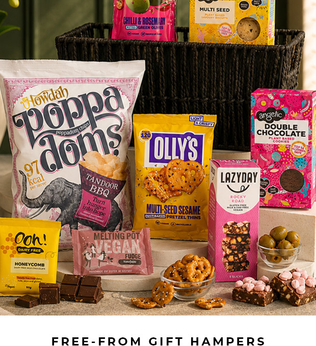 Discover gluten-free and dairy-free hampers in the UK