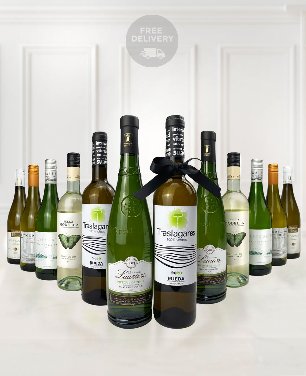 12 White Favourites Wine Case Gift (Gift Hamper Manchester)