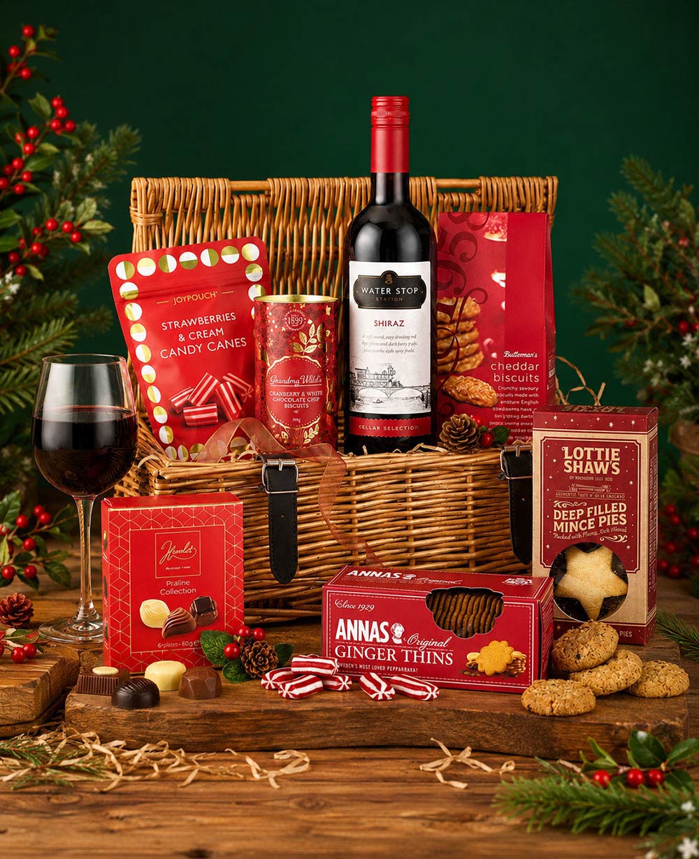 Merry Christmas Gift Basket<br/>(Gift Hampers London) Merry Christmas Gift Basket<br/>(Gift Hampers London)