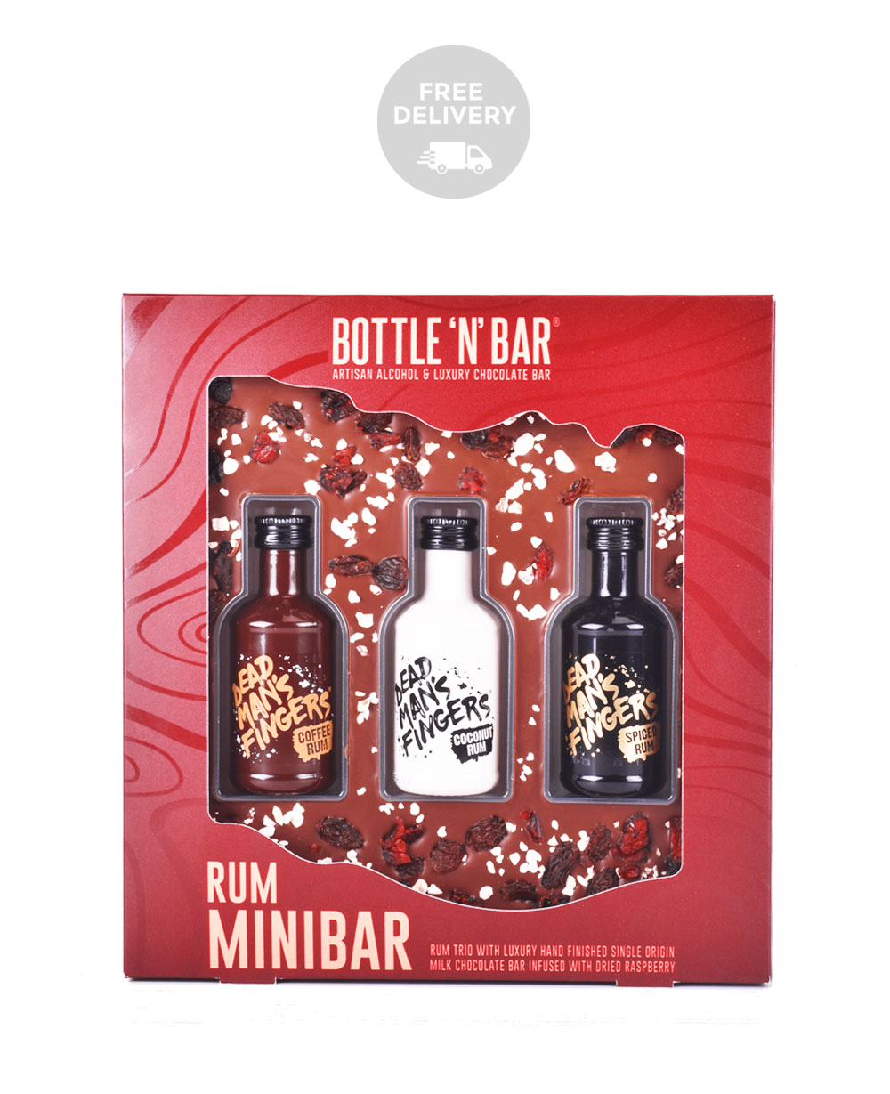 Mini Rum Tasters and Chocolate Letterbox Gift<br/>(Gift Hamper London)